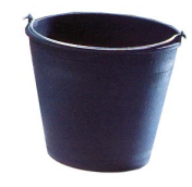Cubo de plástico flexible azul