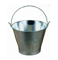 Cubo galvanizado cónico