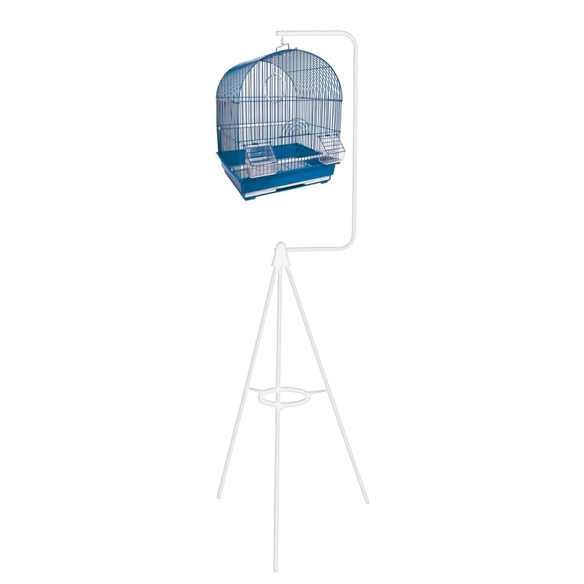 Pie tripode blanco con aro 150cm