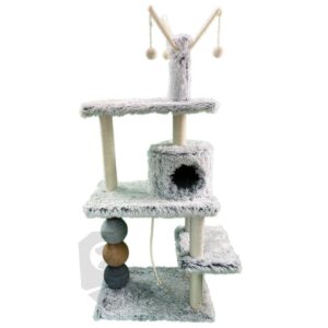 Rascador para gato gimnasio de 4 pisos