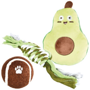 Set de juguetes aguacate para perros
