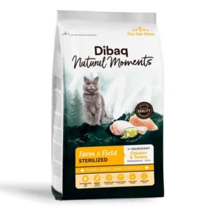 Dibaq Natural Moments Farm & Field Pollo y Pavo pienso para Gatos Esterilizados
