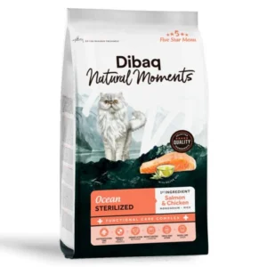 Dibaq Natural Moments Ocean Salmon y Pollo pienso para Gatos Esterilizados