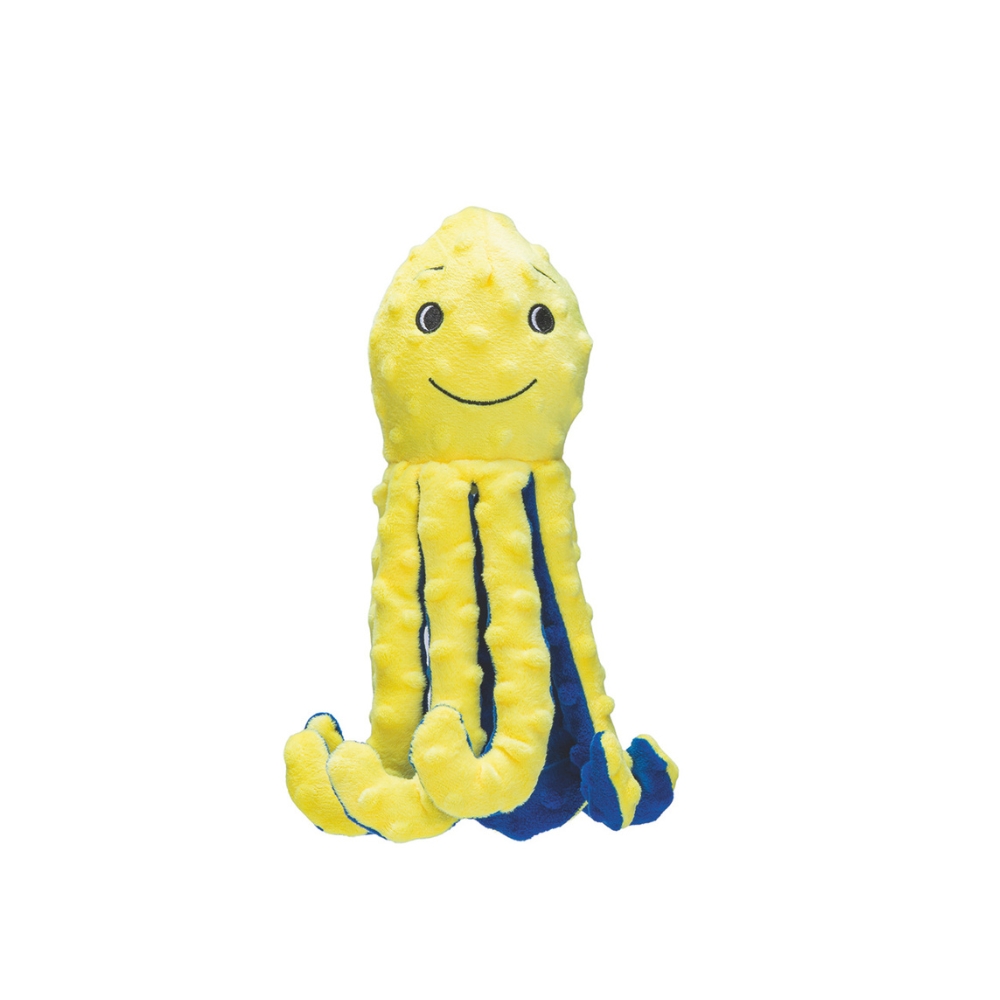 Peluche pulpo amarillo para perro