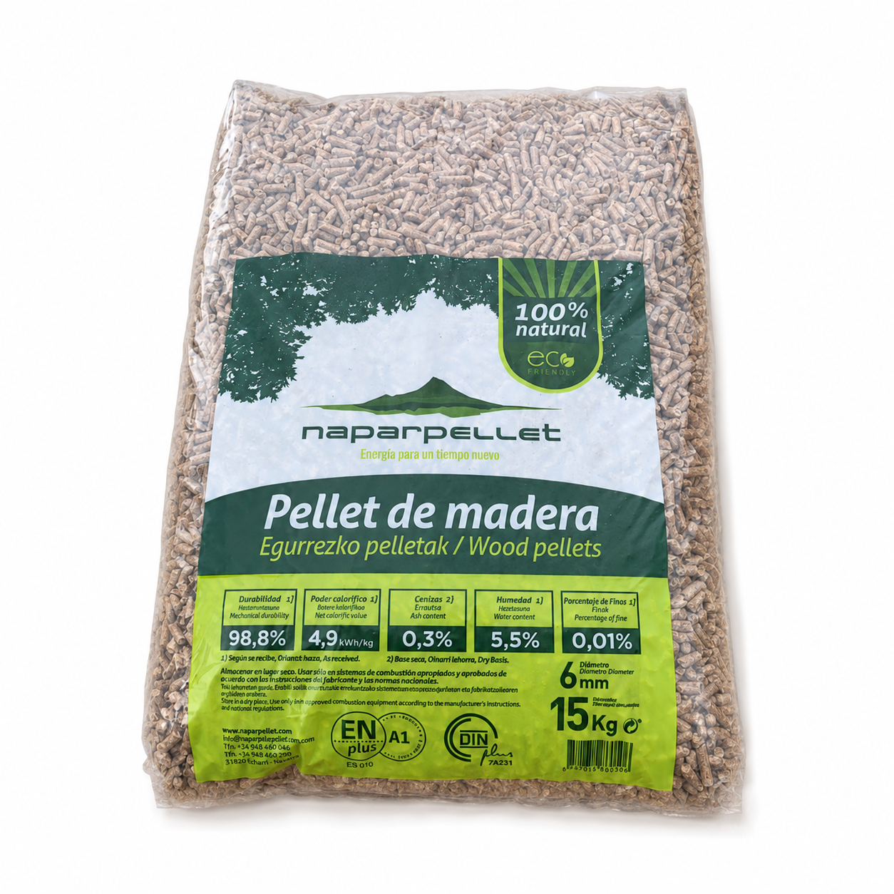 Naparpellet Enplus A1 Saco 15KG